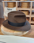 LEIFUR Lucky FEDORA | BEAVER HUNDRED | SABLE BROWN COLOR | SIZE 58, US 7 1/4