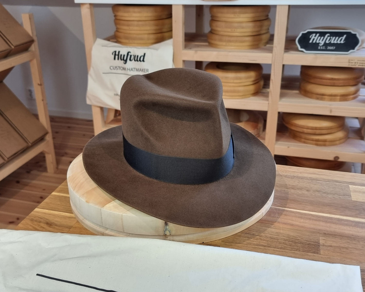 LEIFUR Lucky FEDORA | BEAVER HUNDRED | SABLE BROWN COLOR | SIZE 58, US 7 1/4