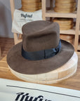 LEIFUR Lucky FEDORA | BEAVER HUNDRED | SABLE BROWN COLOR | SIZE 57, US 7 1/8