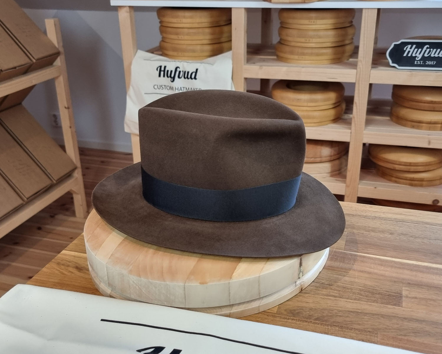 LEIFUR Lucky FEDORA | BEAVER HUNDRED | SABLE BROWN COLOR | SIZE 57, US 7 1/8