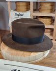 LEIFUR Lucky FEDORA | BEAVER HUNDRED | SABLE BROWN COLOR | SIZE 57, US 7 1/8