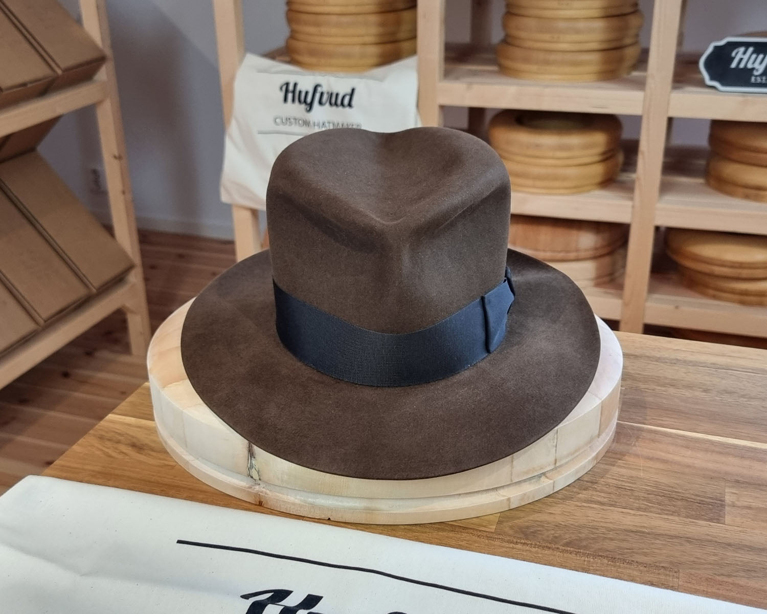 LEIFUR Lucky FEDORA | BEAVER HUNDRED | SABLE BROWN COLOR | SIZE 57, US 7 1/8