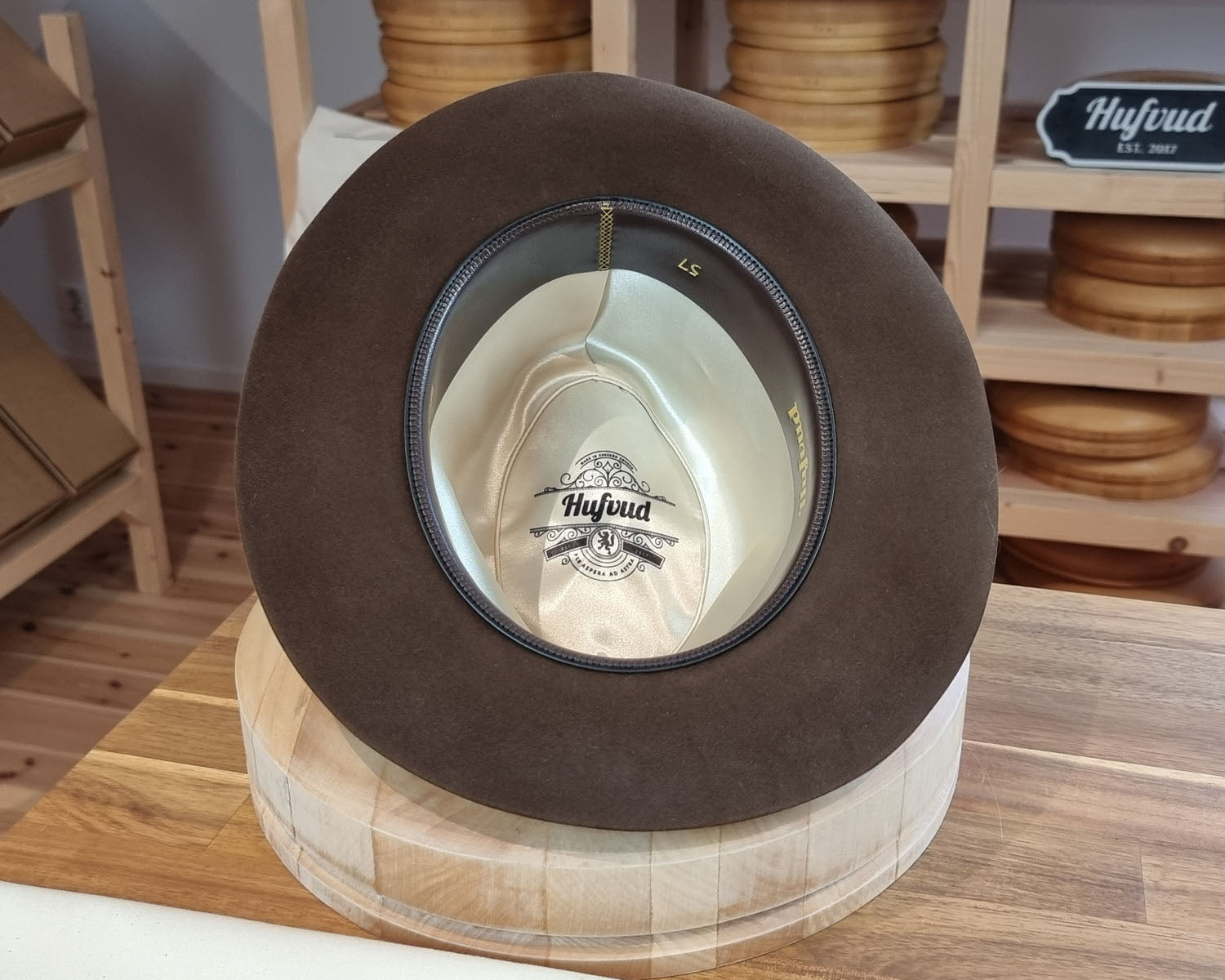 LEIFUR Lucky FEDORA | BEAVER HUNDRED | SABLE BROWN COLOR | SIZE 57, US 7 1/8