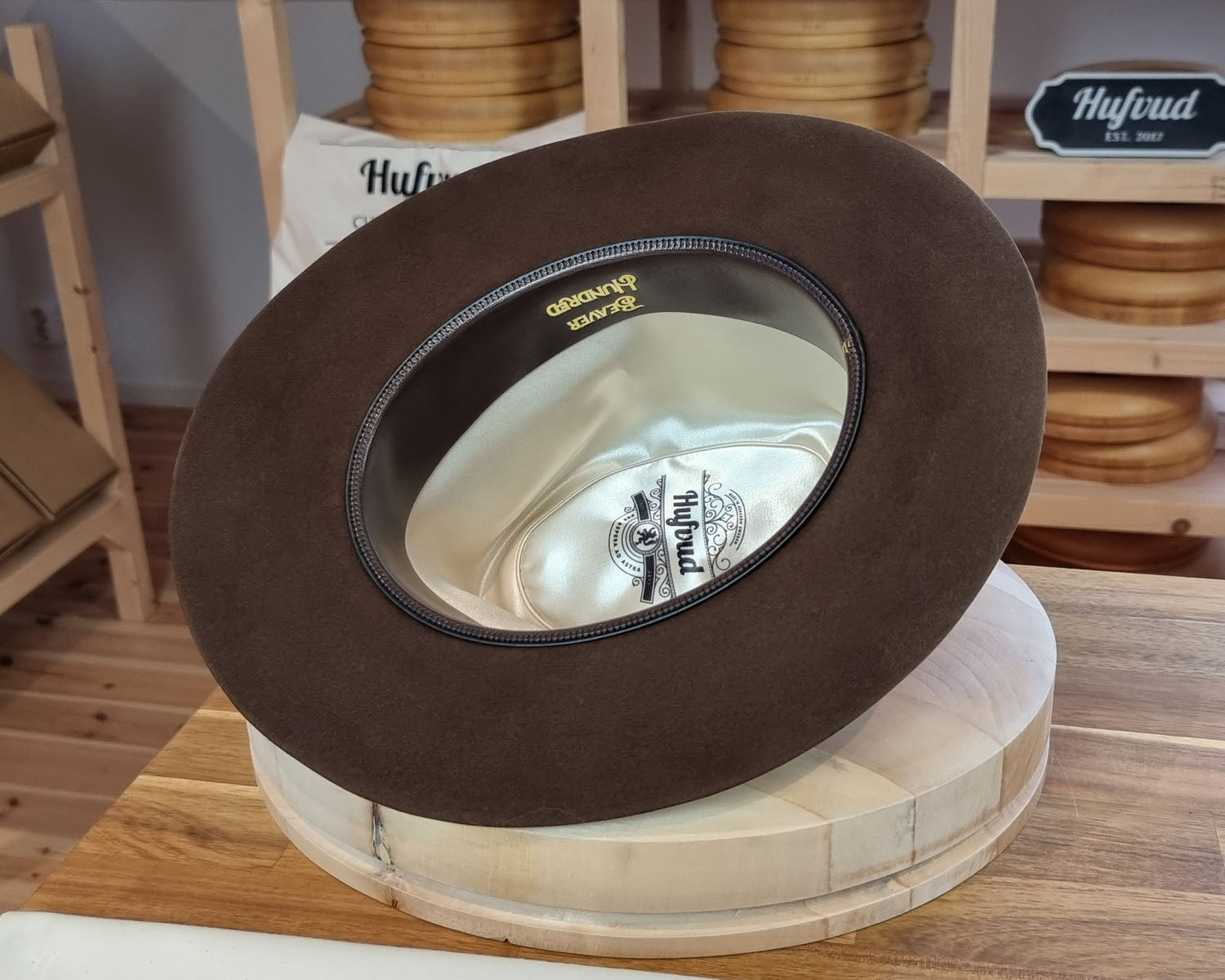 LEIFUR Lucky FEDORA | BEAVER HUNDRED | SABLE BROWN COLOR | SIZE 57, US 7 1/8