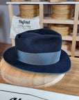 BOGART FEDORA | BEAVER HUNDRED | DARK NAVY BLUE COLOR | SIZE 59, US 7 3/8