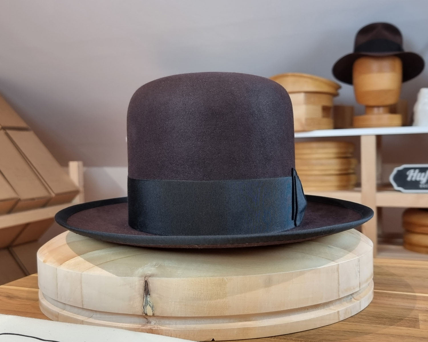 OPEN CROWN WHIPPET FEDORA | BEAVER HUNDRED | OXBLOOD COLOR | SIZE 61, US 7 5/8