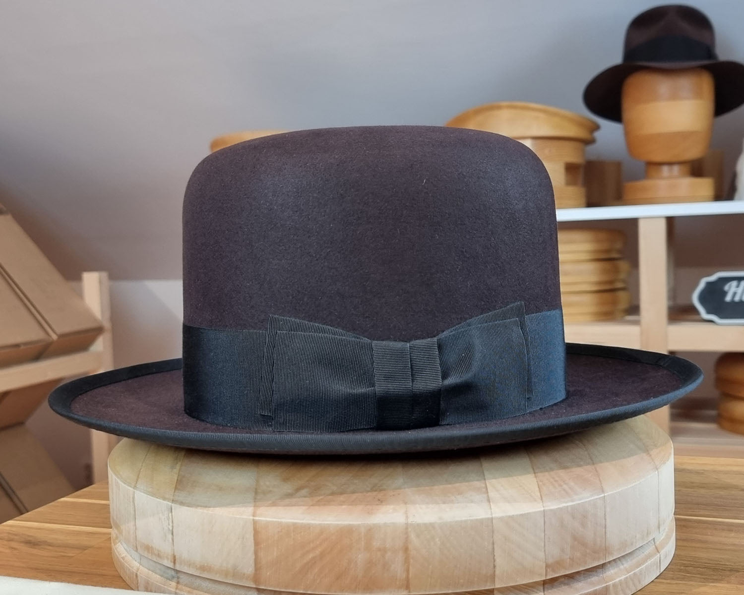 OPEN CROWN WHIPPET FEDORA | BEAVER HUNDRED | OXBLOOD COLOR | SIZE 61, US 7 5/8