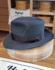LEIFUR Adventure FEDORA | BEAVER TWENTY | CHARCOAL COLOR | WESTERN WEIGHT | SIZE 59, US 7 3/8