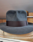 LEIFUR Adventure FEDORA | BEAVER TWENTY | CHARCOAL COLOR | WESTERN WEIGHT | SIZE 59, US 7 3/8