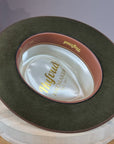 BOGART FEDORA | 100X BEAVER | MOSS GREEN COLOR | SIZE 60, US 7 1/2