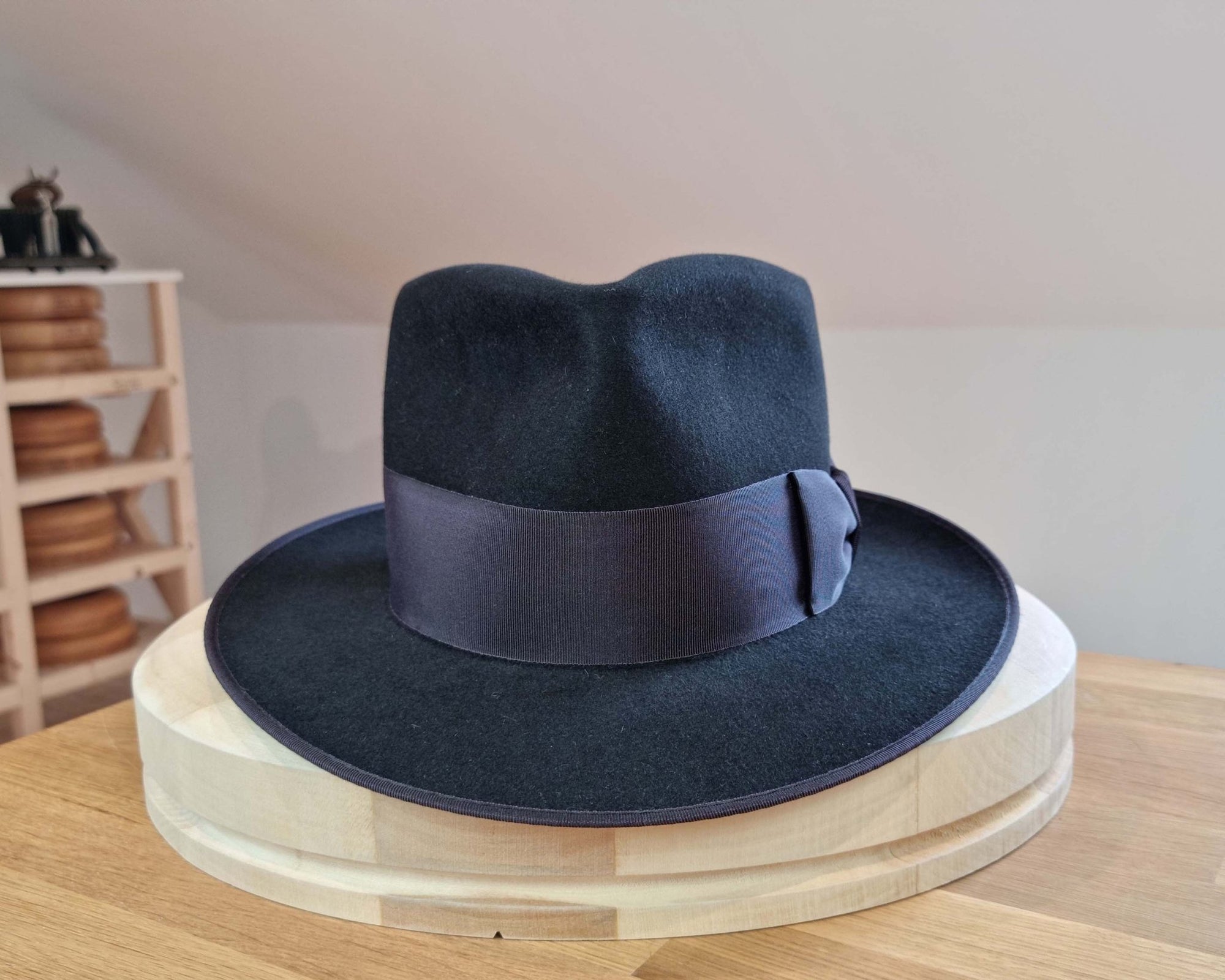 BOGART FEDORA | 50X BEAVER BLEND | BLACK |  SIZE 58, US 7 1/4