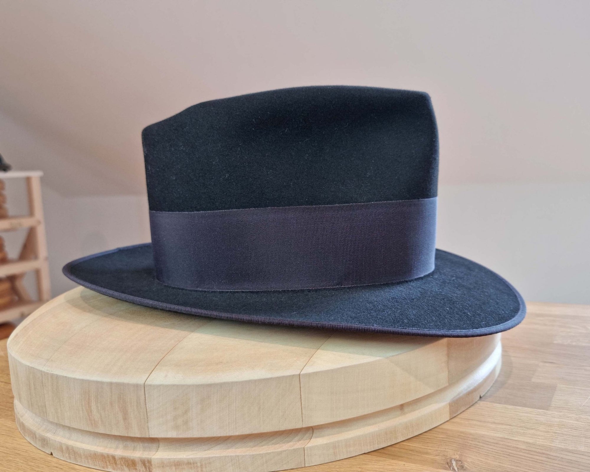 BOGART FEDORA | 50X BEAVER BLEND | BLACK |  SIZE 58, US 7 1/4