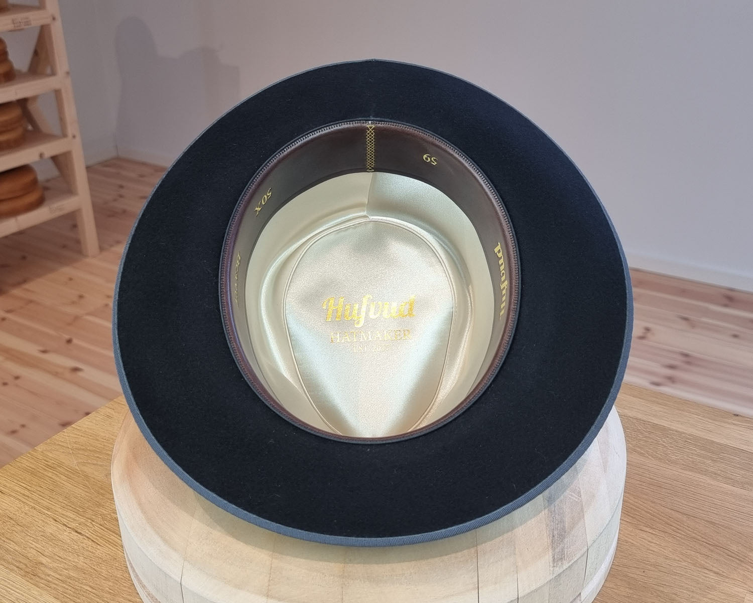 BOGART FEDORA | 50X BEAVER BLEND | BLACK |  SIZE 59, US 7 3/8