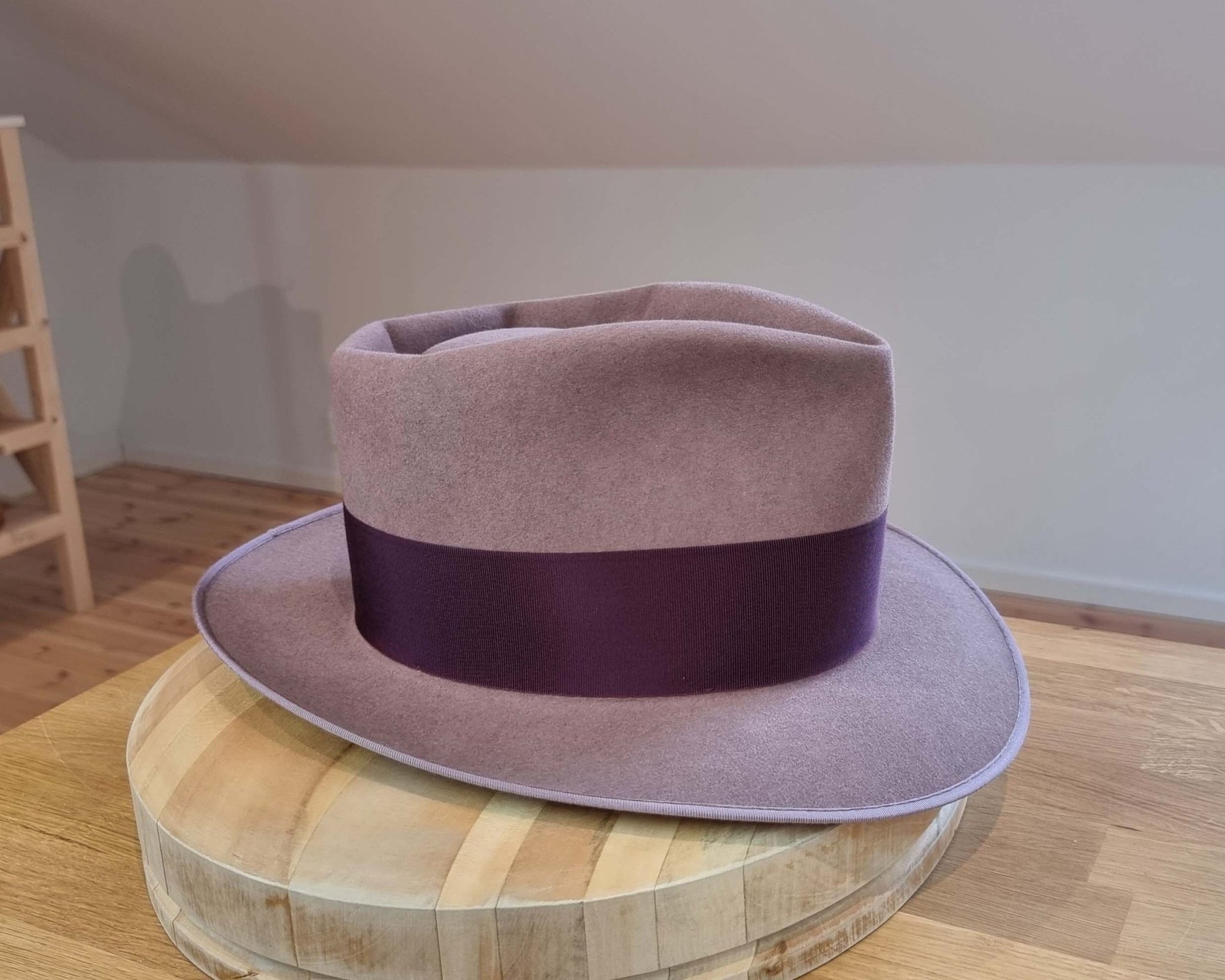 BOGART FEDORA | 50X BEAVER BLEND | DUSTY ROSE COLOR |  SIZE 59, US 7 3/8