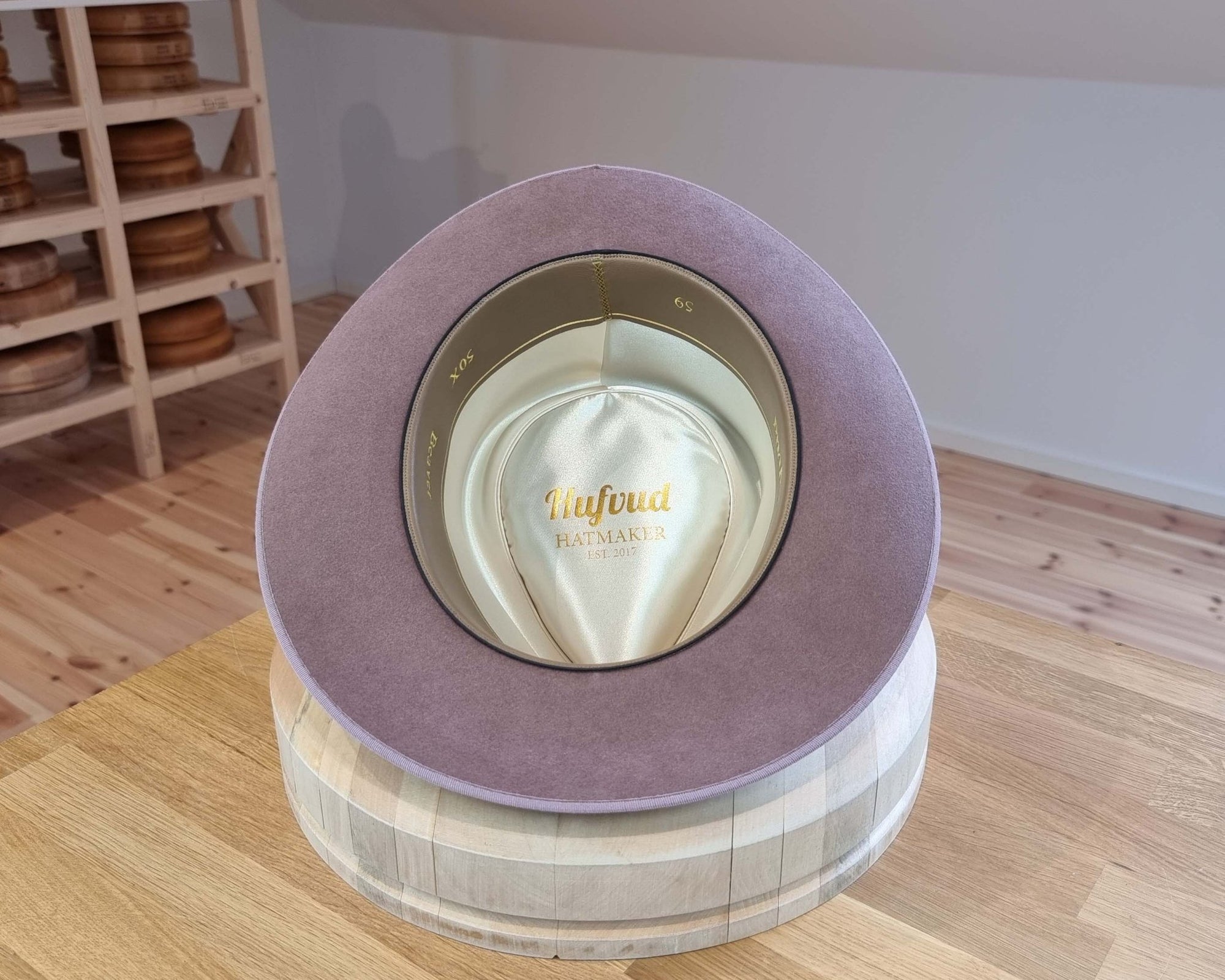 BOGART FEDORA | 50X BEAVER BLEND | DUSTY ROSE COLOR |  SIZE 59, US 7 3/8