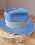 BOGART FEDORA | 50X BEAVER BLEND | MAJESTIC BLUE COLOR |  SIZE 58, US 7 1/4