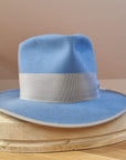 BOGART FEDORA | 50X BEAVER BLEND | MAJESTIC BLUE COLOR |  SIZE 58, US 7 1/4