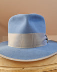 BOGART FEDORA | 50X BEAVER BLEND | MAJESTIC BLUE COLOR |  SIZE 58, US 7 1/4