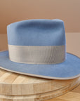 BOGART FEDORA | 50X BEAVER BLEND | MAJESTIC BLUE COLOR |  SIZE 58, US 7 1/4