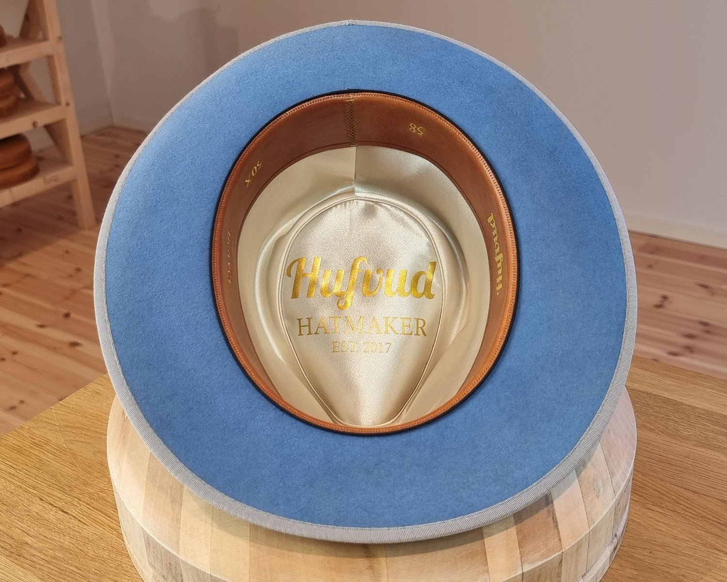 BOGART FEDORA | 50X BEAVER BLEND | MAJESTIC BLUE COLOR |  SIZE 58, US 7 1/4