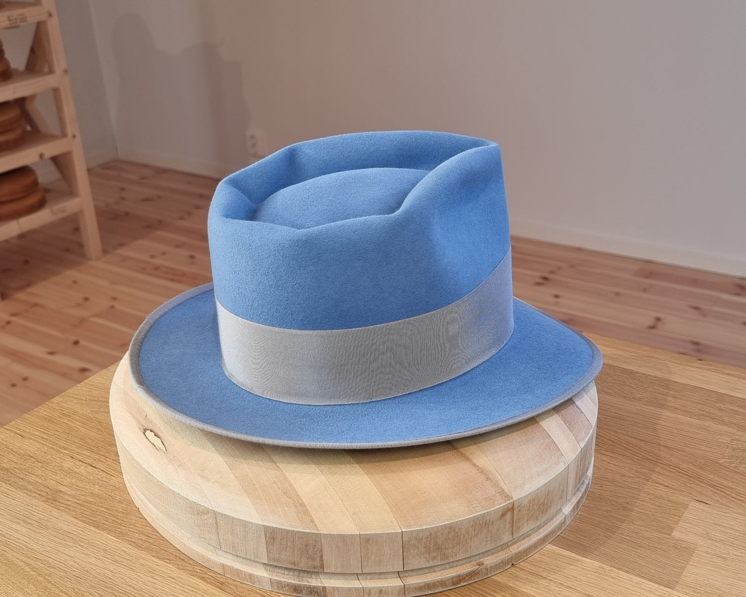 BOGART FEDORA | 50X BEAVER BLEND | MAJESTIC BLUE COLOR |  SIZE 58, US 7 1/4