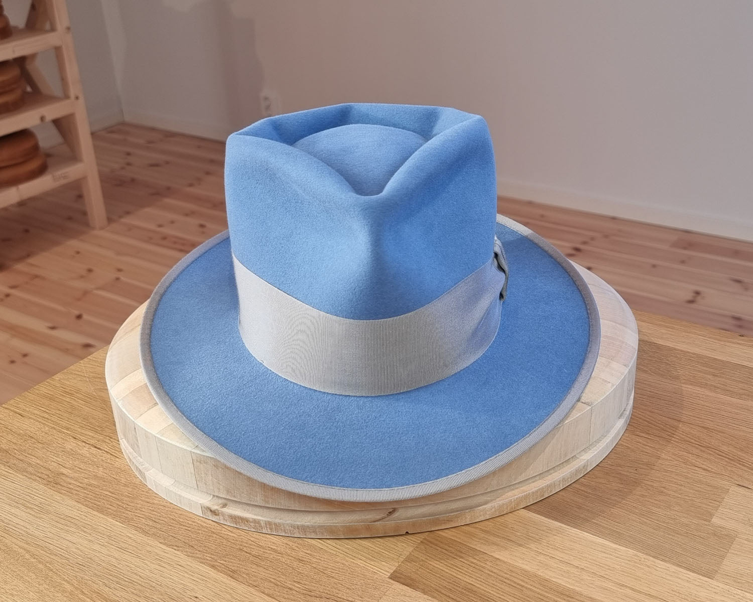 BOGART FEDORA | 50X BEAVER BLEND | MAJESTIC BLUE COLOR |  SIZE 58, US 7 1/4