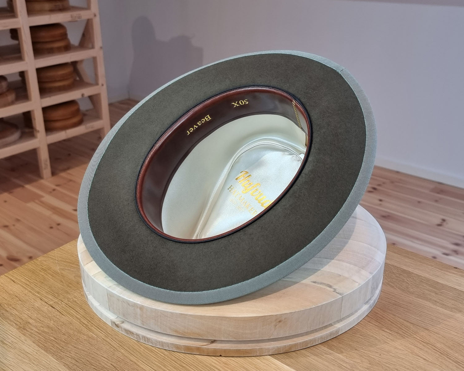 BOGART FEDORA | 50X BEAVER BLEND | OLIVE COLOR |  SIZE 58, US 7 1/4