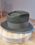 BOGART FEDORA | 50X BEAVER BLEND | OLIVE COLOR |  SIZE 58, US 7 1/4
