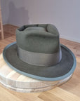 BOGART FEDORA | 50X BEAVER BLEND | OLIVE COLOR |  SIZE 58, US 7 1/4