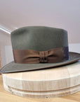 BOGART FEDORA | 50X BEAVER BLEND | OLIVE COLOR |  SIZE 61, US 7 5/8