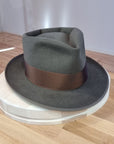 BOGART FEDORA | 50X BEAVER BLEND | OLIVE COLOR |  SIZE 61, US 7 5/8