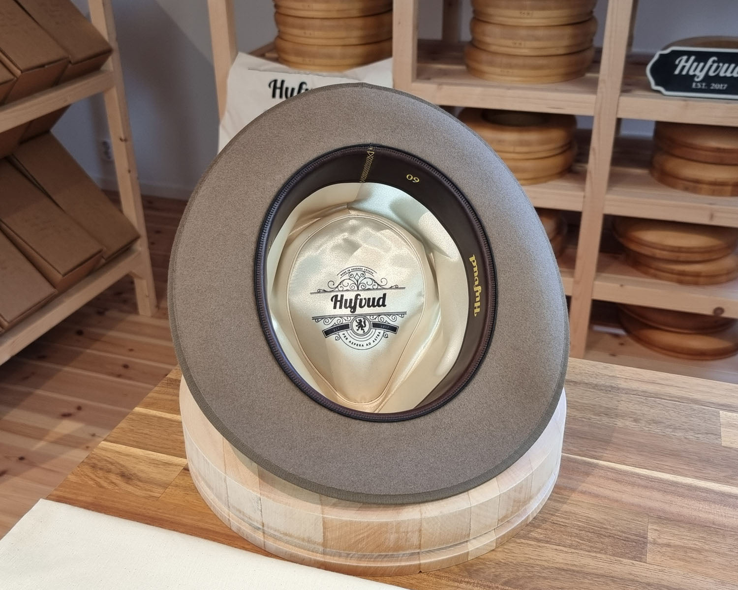 BOGART FEDORA | BEAVER FIFTY | WHISKEY COLOR | SIZE 60, US 7 1/2 - Hufvud