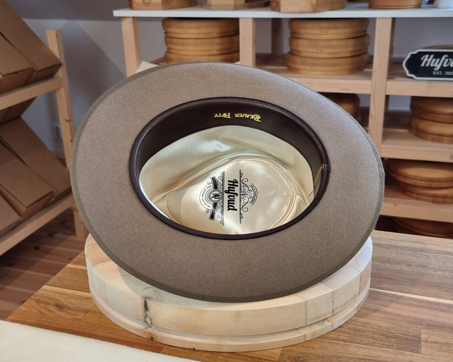 BOGART FEDORA | BEAVER FIFTY | WHISKEY COLOR | SIZE 60, US 7 1/2 - Hufvud