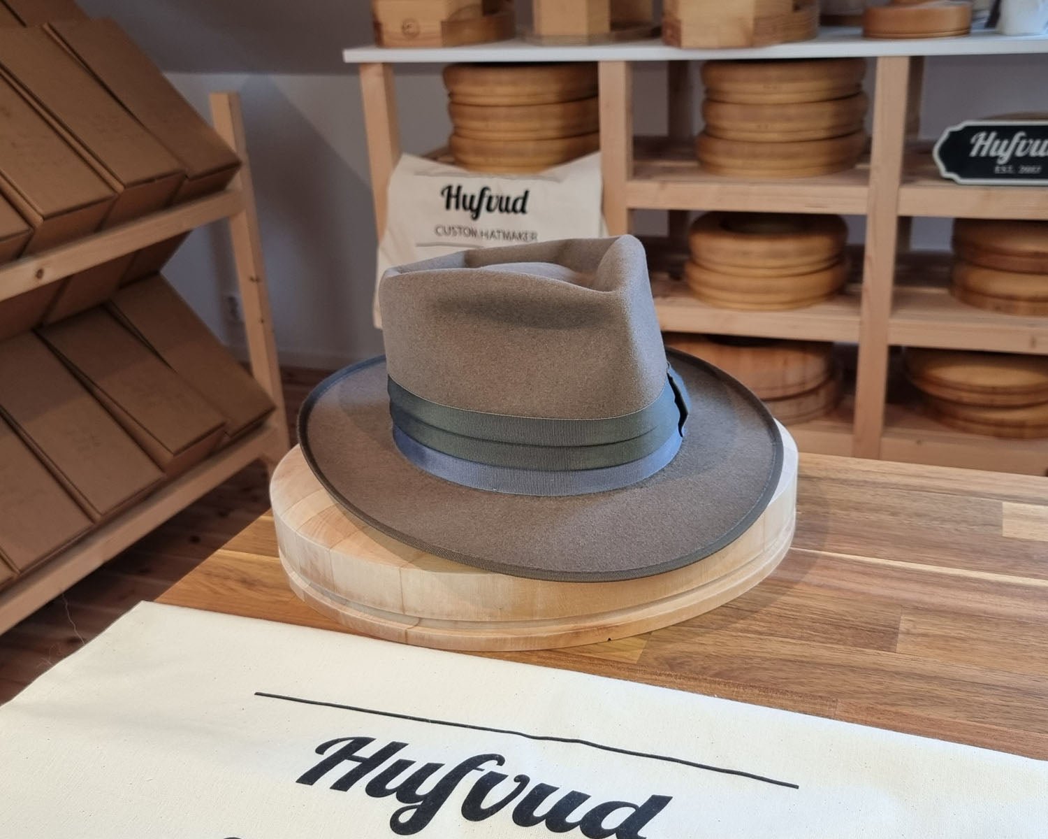 BOGART FEDORA | BEAVER FIFTY | WHISKEY COLOR | SIZE 60, US 7 1/2 - Hufvud