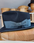 BOGART FEDORA | BEAVER HUNDRED | DARK NAVY BLUE COLOR | SIZE 59, US 7 3/8 - Hufvud