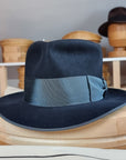 BOGART FEDORA | BEAVER HUNDRED | DARK NAVY BLUE COLOR | SIZE 59, US 7 3/8 - Hufvud