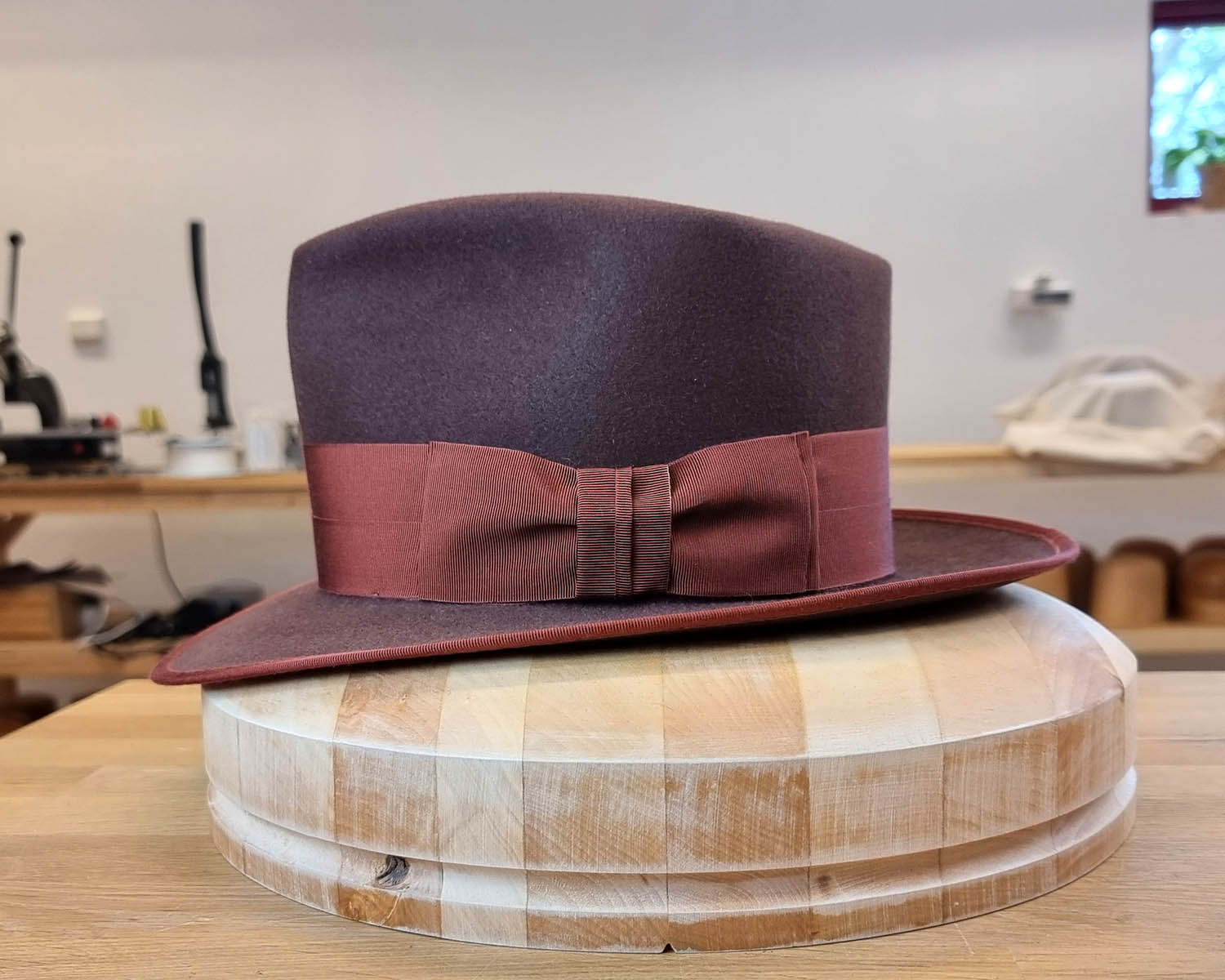 BOGART FEDORA | DARK BROWN RUST | 50X BEAVER BLEND | SIZE 57, US 7 1/8