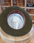 BOGART FEDORA | DELUXE RABBIT & HARE BLEND | MOSS GREEN COLOR | SIZE 58, US 7 1/4