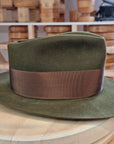 BOGART FEDORA | DELUXE RABBIT & HARE BLEND | MOSS GREEN COLOR | SIZE 58, US 7 1/4