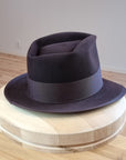 BOGART Maltese Falcon Crease FEDORA | OXBLOOD COLOR | 100X BEAVER | SIZE 60, US 7 1/2