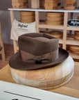 BOGART Maltese Falcon Crease FEDORA | SABLE BROWN COLOR | 30X BEAVER BLEND | SIZE 56, US 7 - Hufvud