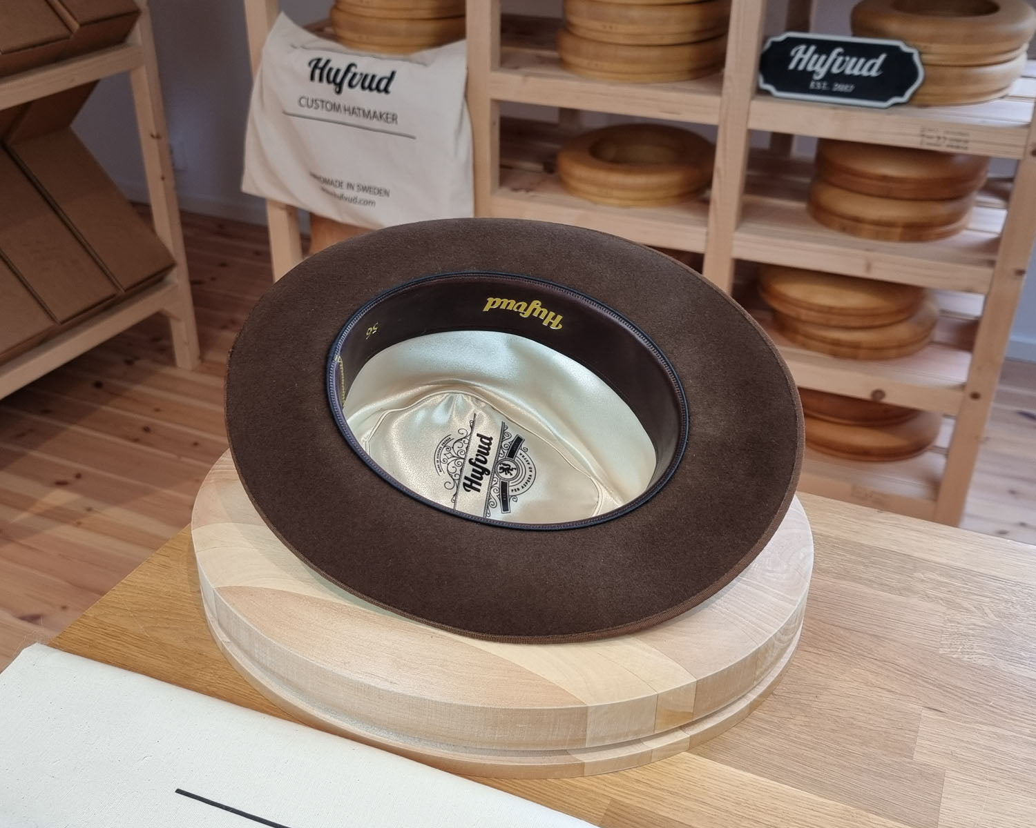 BOGART Maltese Falcon Crease FEDORA | SABLE BROWN COLOR | 30X BEAVER BLEND | SIZE 56, US 7 - Hufvud