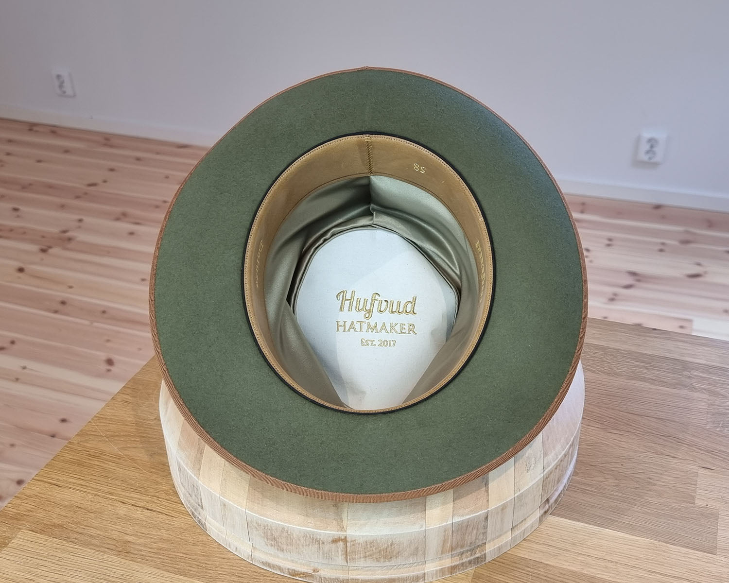 BOGART Maltese Falcon Crease FEDORA | SAGE COLOR | RABBIT &amp; HARE DELUXE BLEND | SIZE 58, US 7 1/4