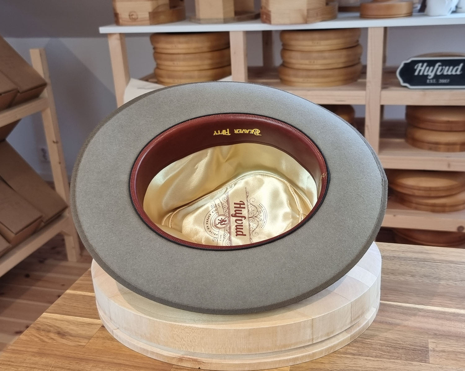 BOGART Maltese Falcon FEDORA | BEAVER FIFTY | STONE COLOR | SIZE 59, US 7 3/8 - Hufvud