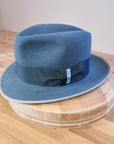 CAGNEY FEDORA | 100X NUTRIA | COBALT COLOR | SIZE 60, US 7 1/2