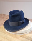 CAGNEY FEDORA | DARK NAVY | 100X BEAVER | SIZE 59, US 7 3/8
