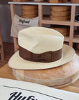 CAGNEY FEDORA | HAND WOVEN ECUADORIAN STRAW | NATURAL COLOR | SIZE 58, US 7 1/4 - Hufvud