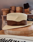 CAGNEY FEDORA | HAND WOVEN ECUADORIAN STRAW | NATURAL COLOR | SIZE 58, US 7 1/4 - Hufvud