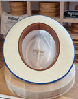 CAGNEY FEDORA | HAND WOVEN ECUADORIAN STRAW | NATURAL COLOR | SIZE 59, US 7 3/8 - Hufvud