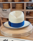 CAGNEY FEDORA | HAND WOVEN ECUADORIAN STRAW | NATURAL COLOR | SIZE 59, US 7 3/8 - Hufvud